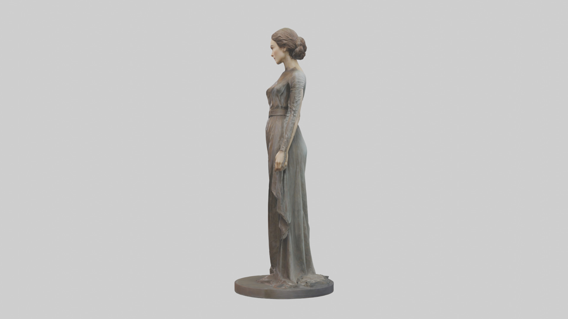 Keira Knightley statue model Low-poly 3D model_12