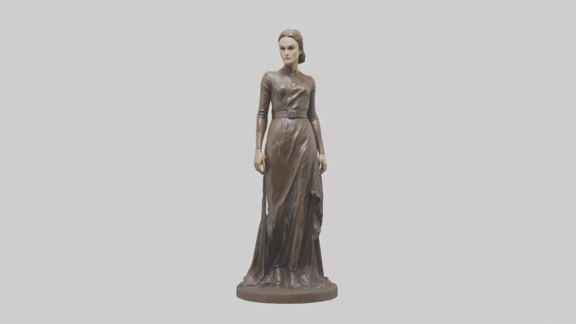 Keira Knightley statue model Low-poly 3D model_0