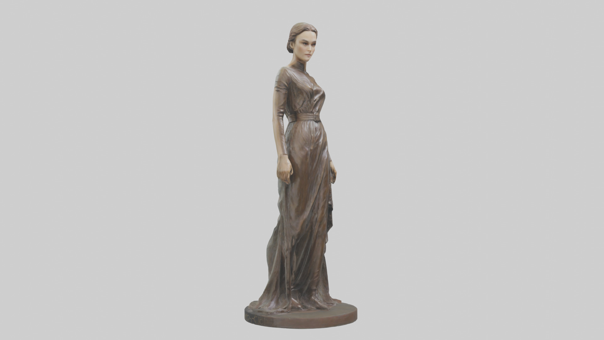 Keira Knightley statue model Low-poly 3D model_11