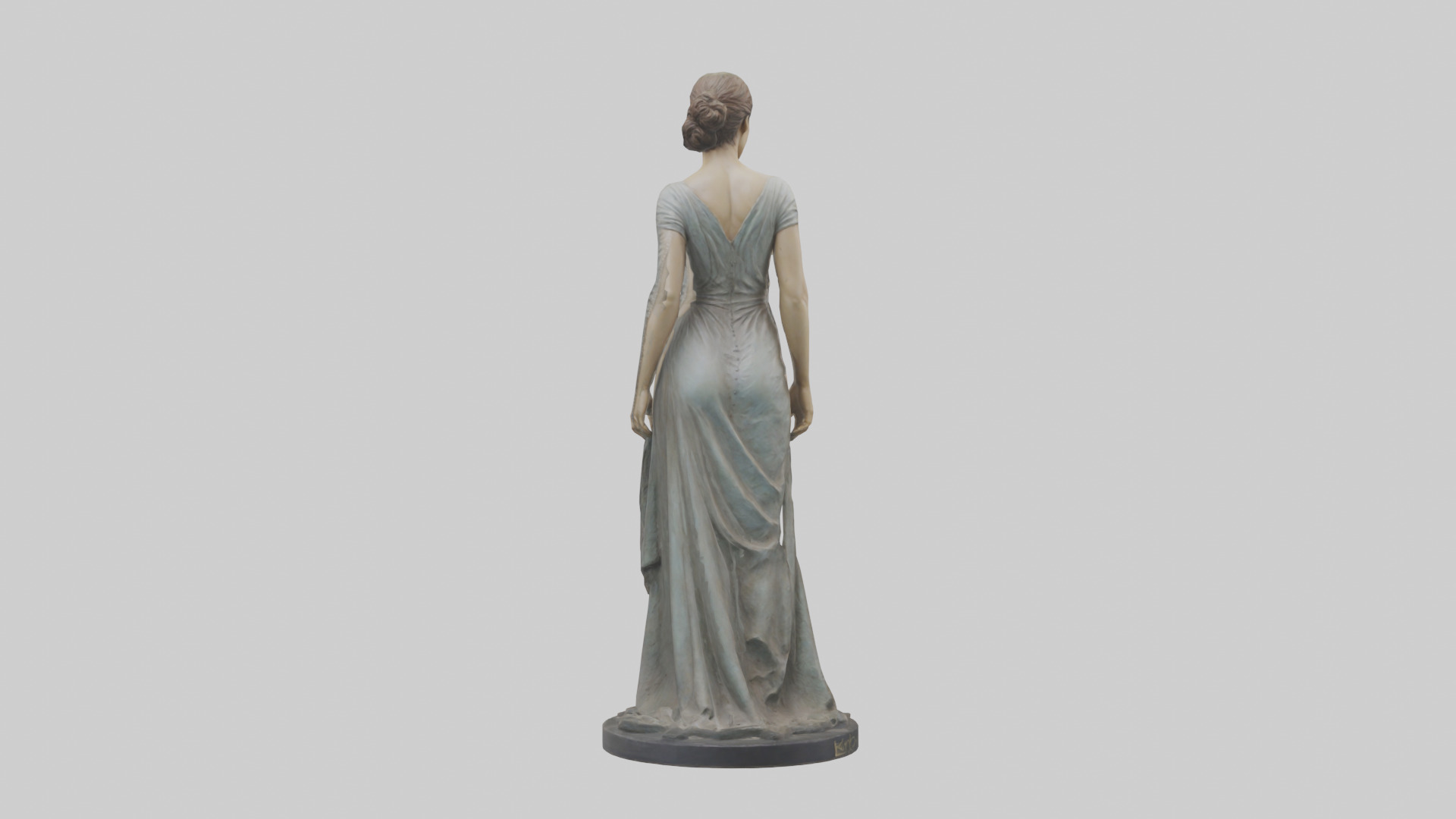 Keira Knightley statue model Low-poly 3D model_1