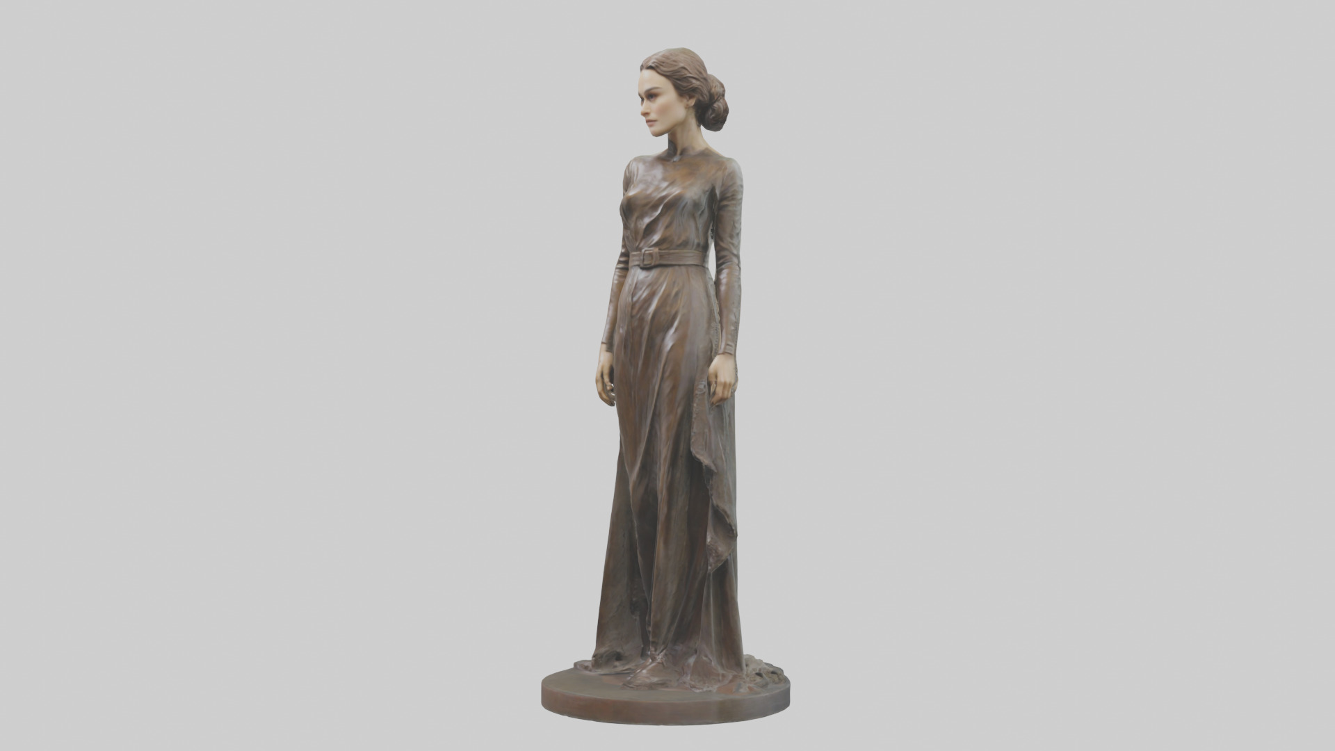Keira Knightley statue model Low-poly 3D model_9