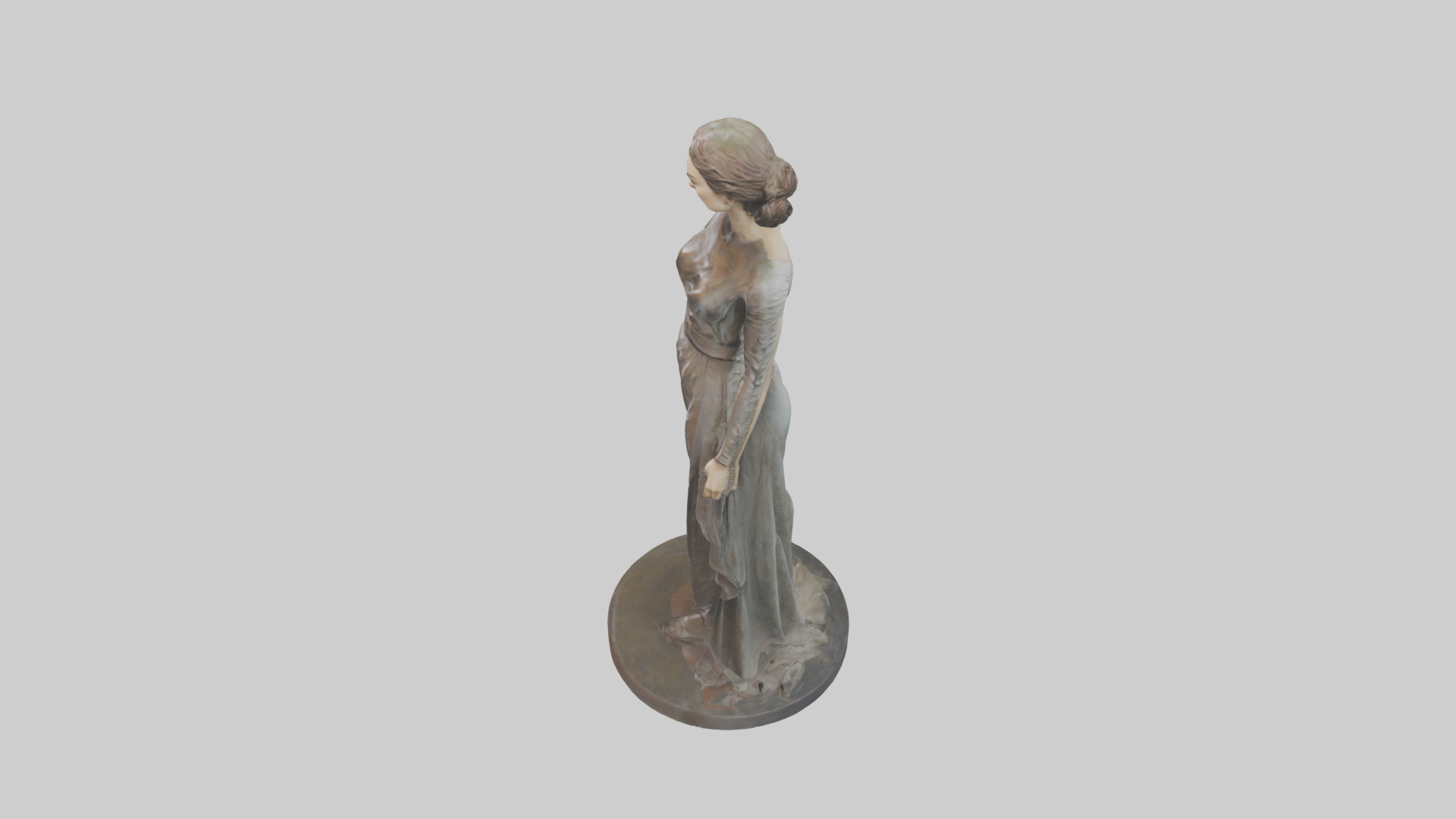 Keira Knightley statue model Low-poly 3D model_17
