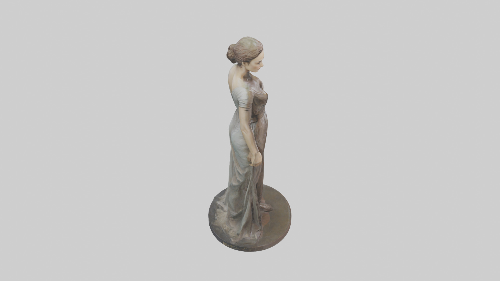 Keira Knightley statue model Low-poly 3D model_18