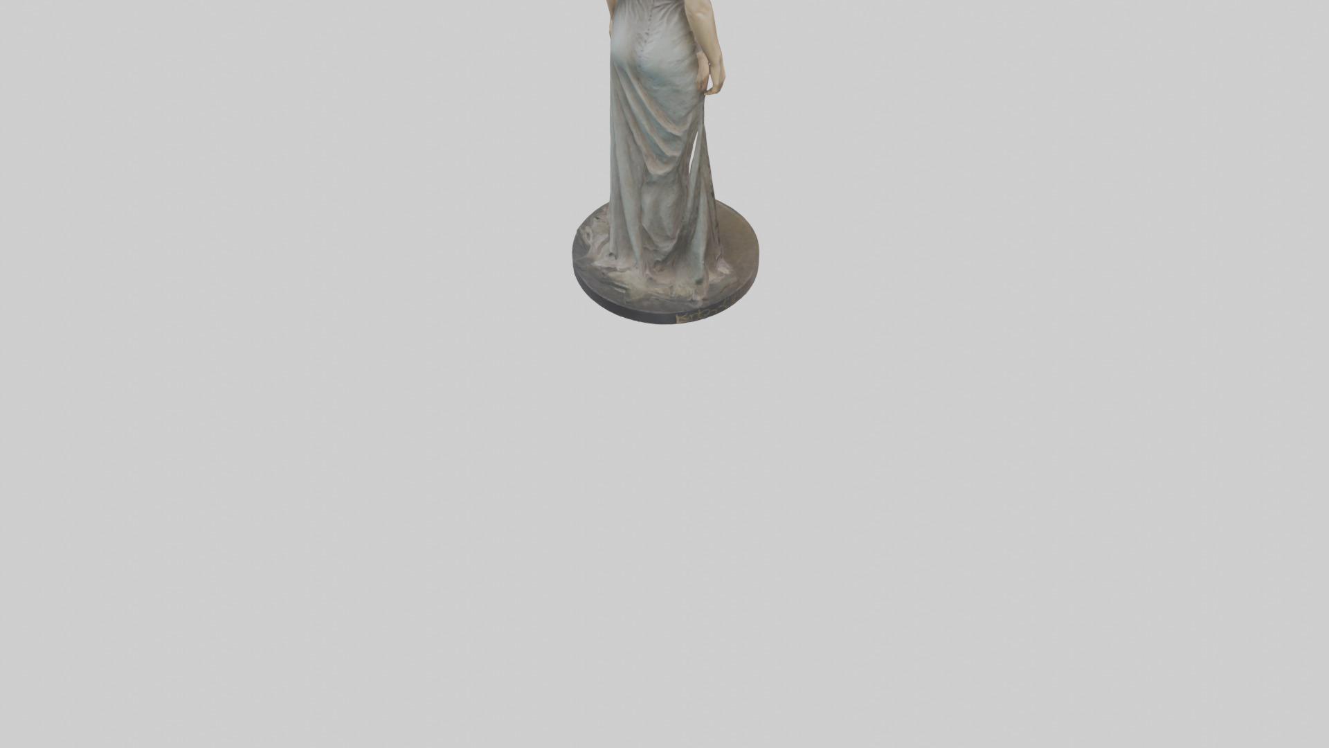 Keira Knightley statue model Low-poly 3D model_5