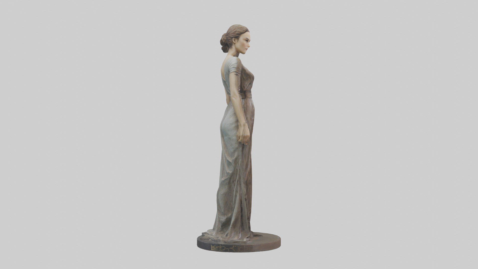 Keira Knightley statue model Low-poly 3D model_13