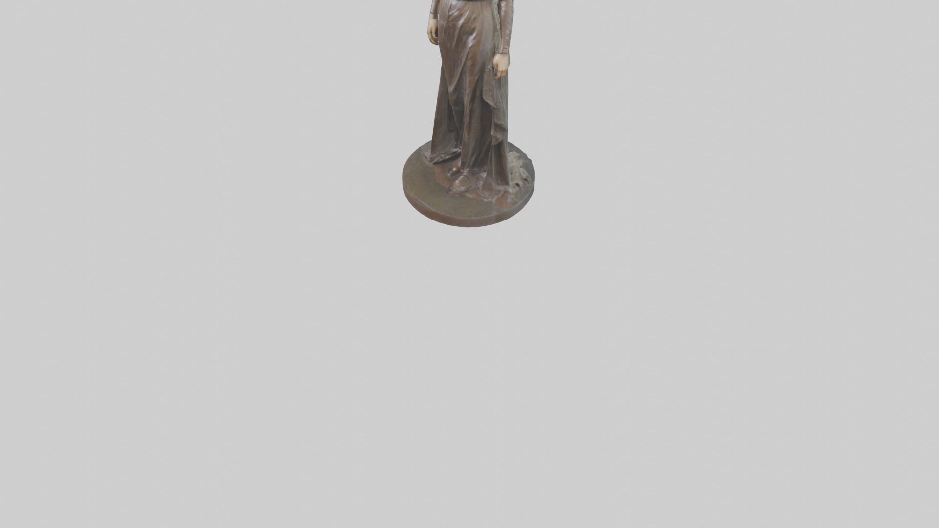Keira Knightley statue model Low-poly 3D model_6