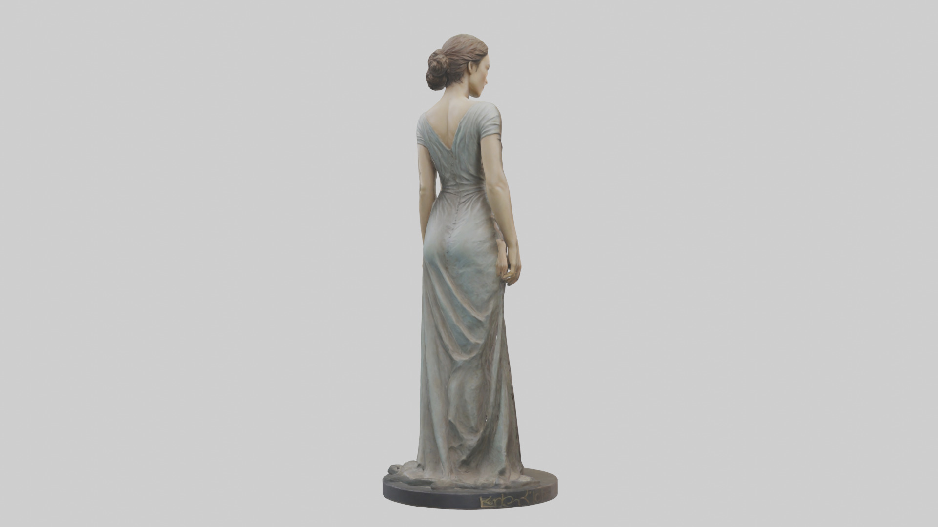 Keira Knightley statue model Low-poly 3D model_3