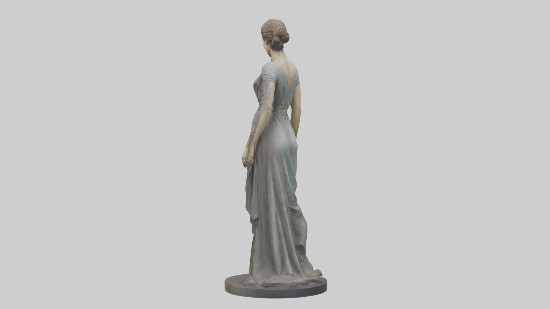 Keira Knightley statue model Low-poly 3D model_2