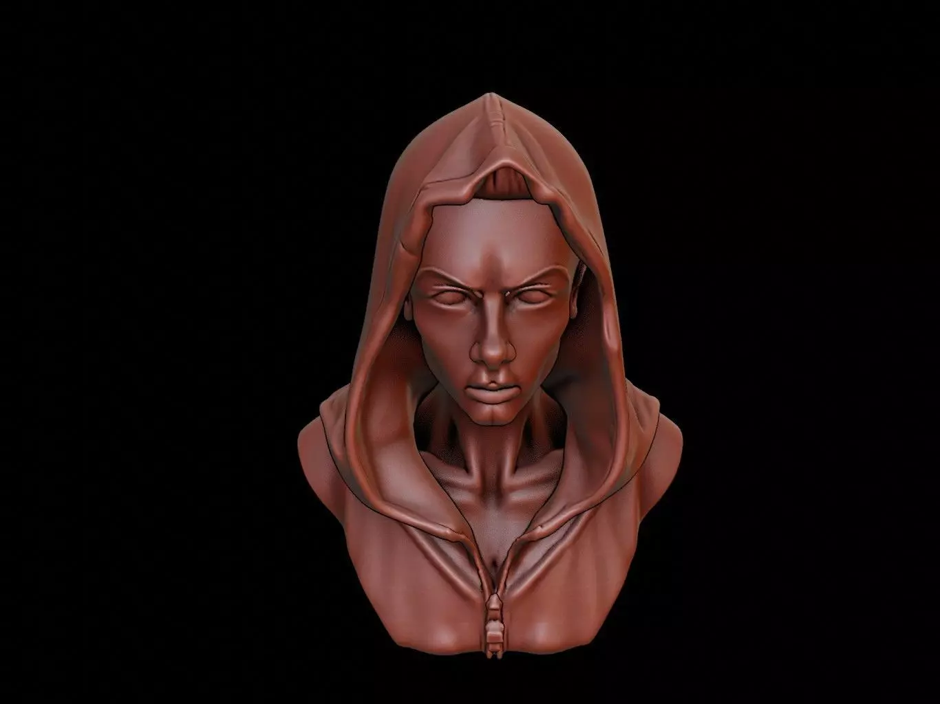 Hooded Fiend Beast Bust 3D print model_0