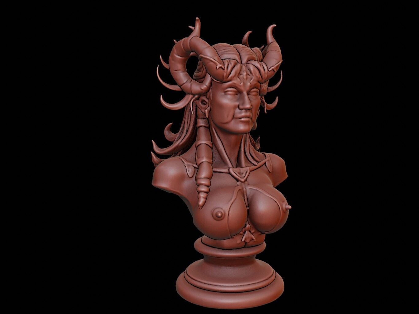 Hydra Beast Bust 3D print model_2