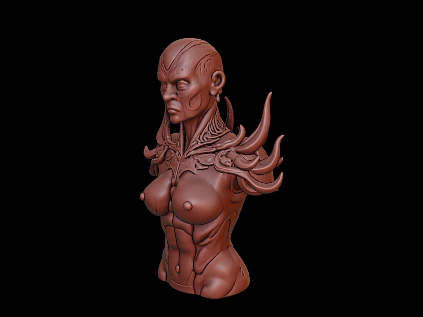 Hydra Beast Bust 3D print model_1