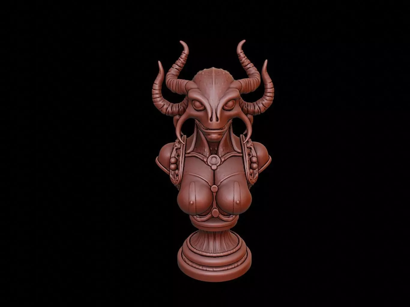 Hydra Beast Bust 3D print model_0