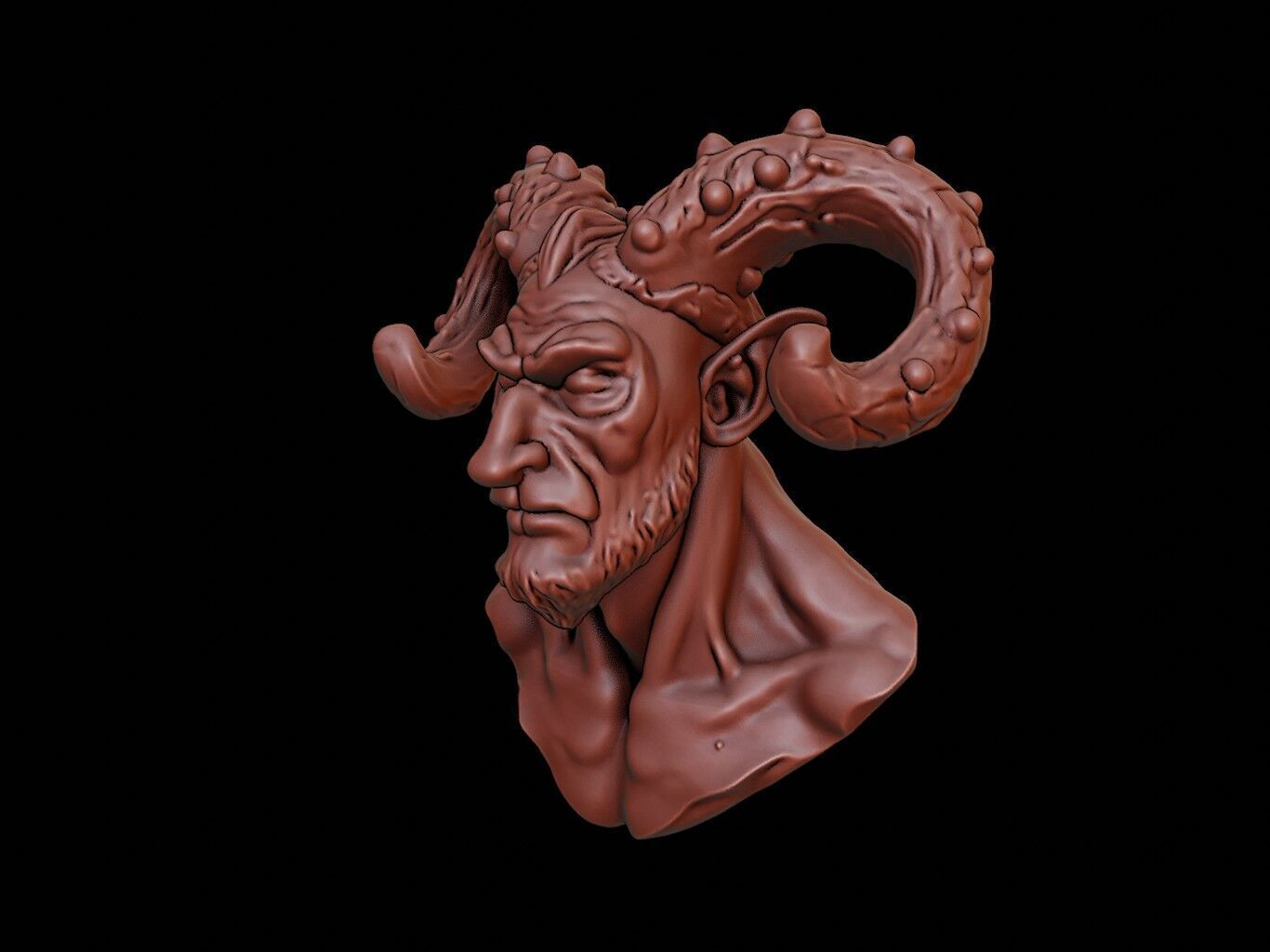 Ifrit Beast Bust 3D print model_1
