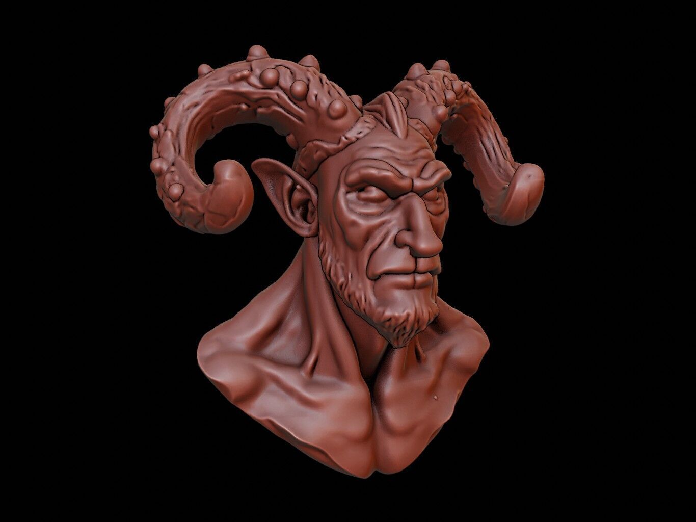 Ifrit Beast Bust 3D print model_2