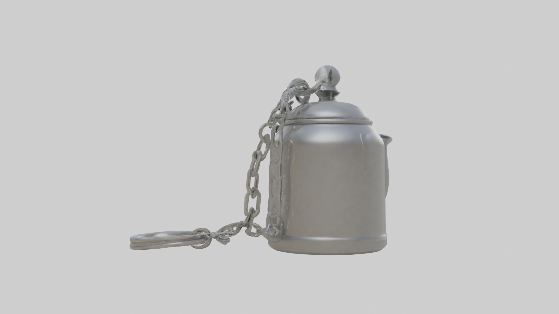 Kettle keychain model Low-poly 3D model_2