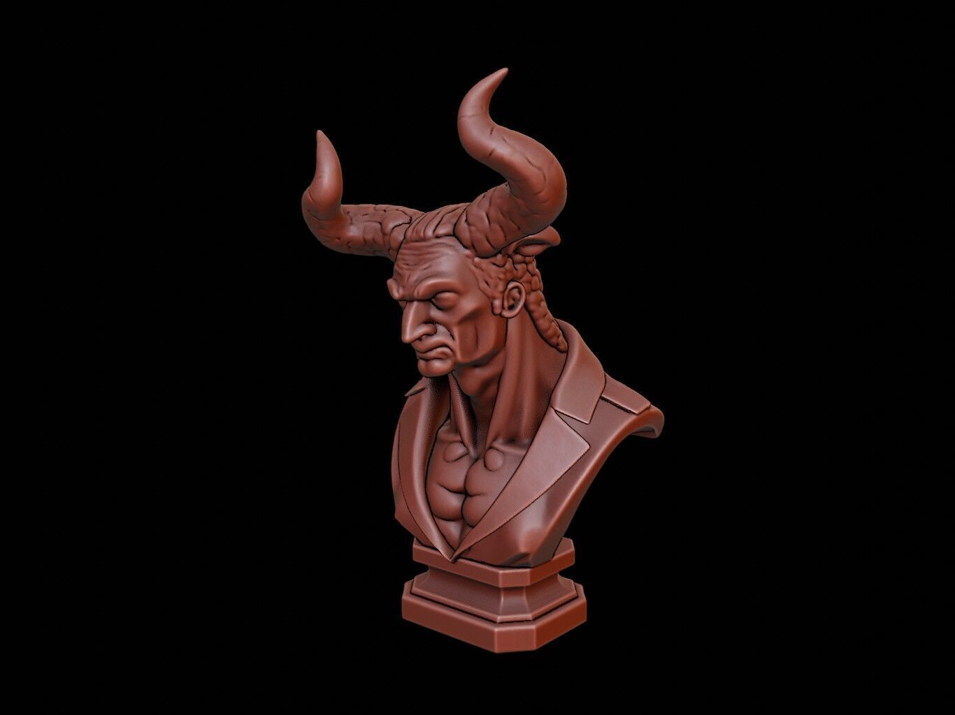Incubus Beast Bust 3D print model_1