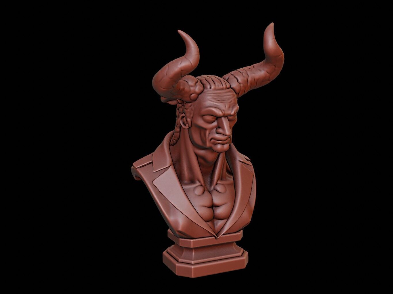 Incubus Beast Bust 3D print model_2