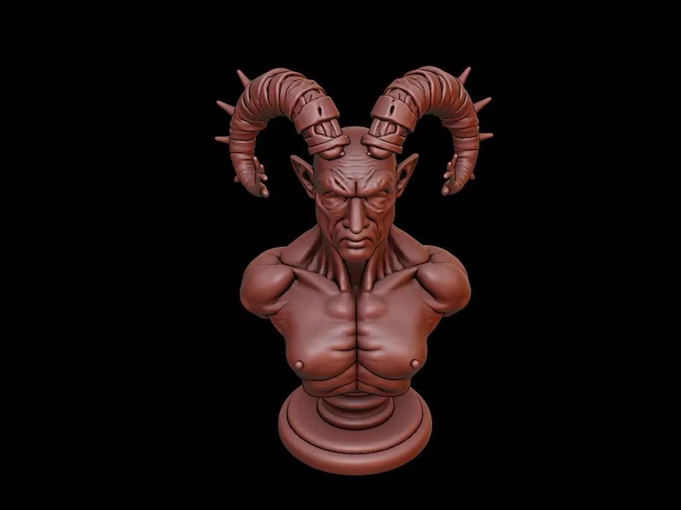 Incubus Beast Bust 3D print model_0