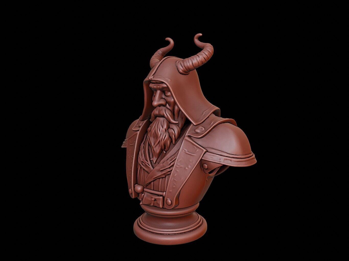 Infernal Scholar Beast Bust 3D print model_1