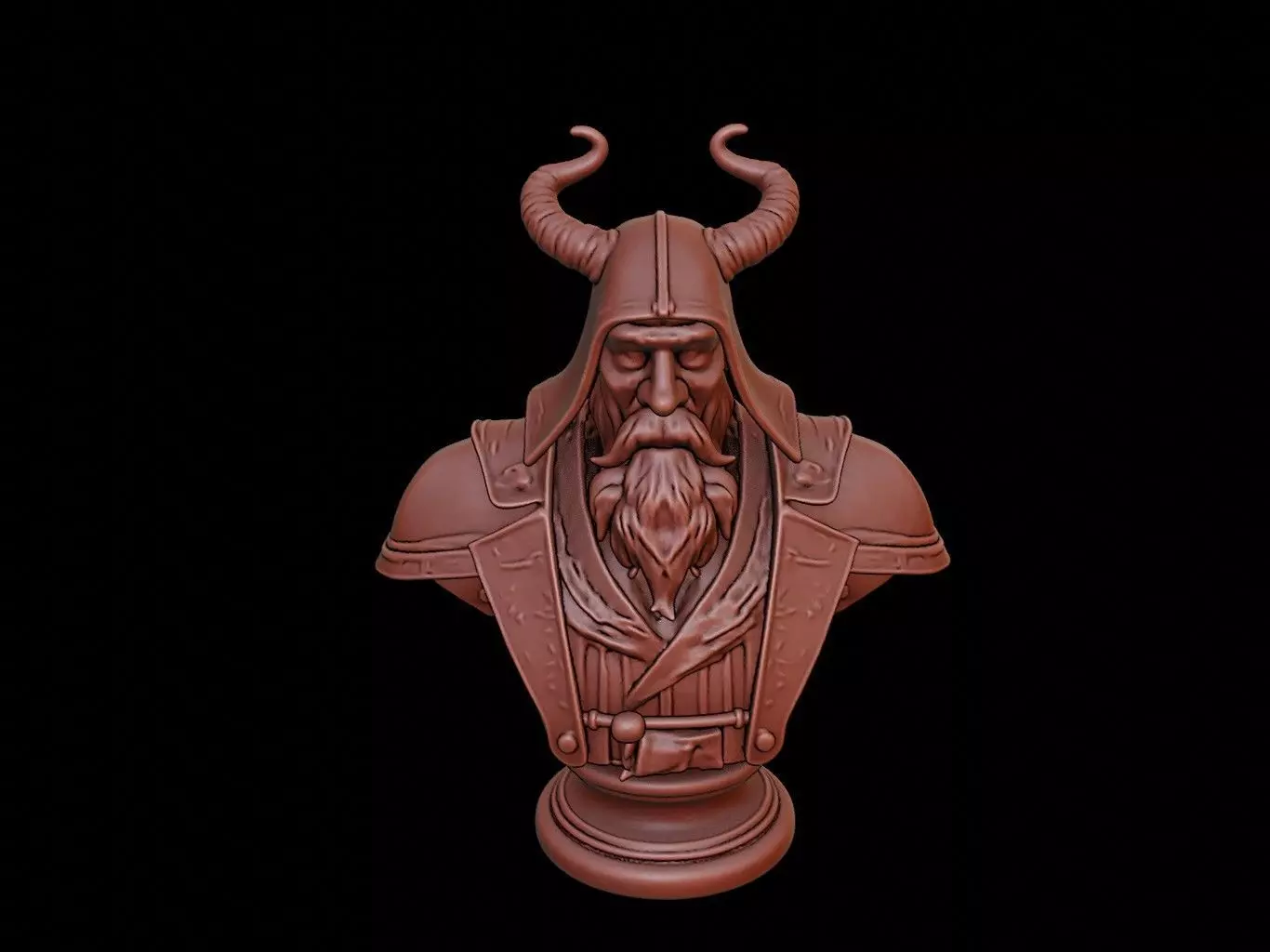 Infernal Scholar Beast Bust 3D print model_0