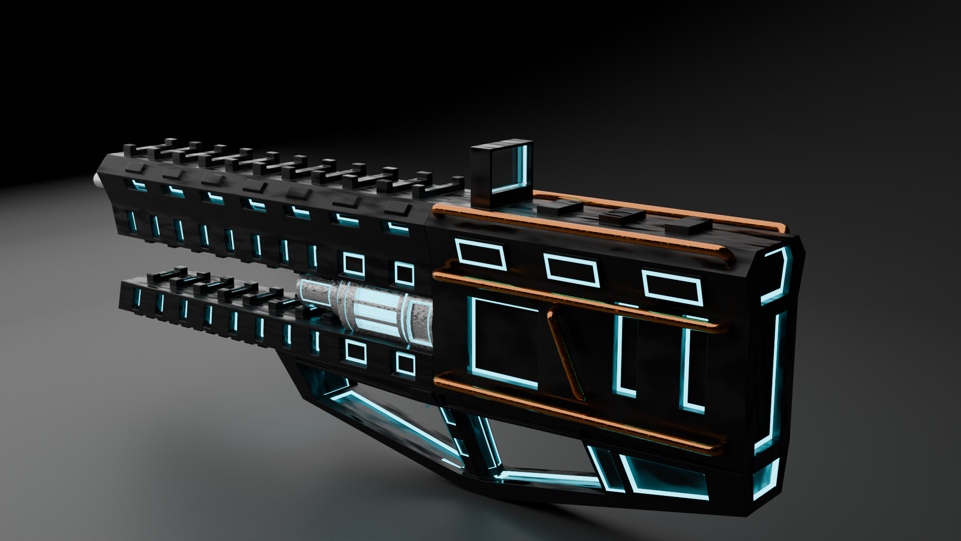 Sci Fi Rifle Low-poly 3D model_5