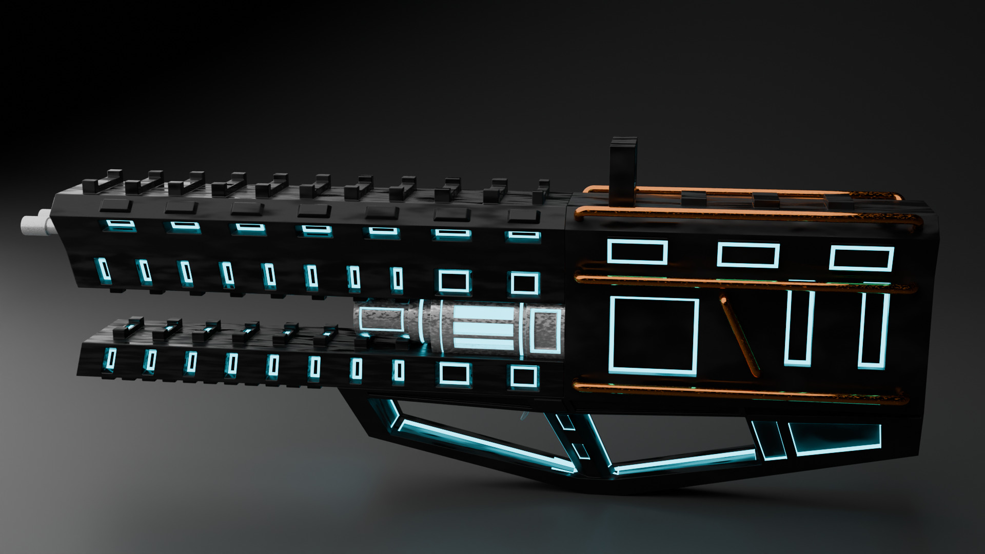 Sci Fi Rifle Low-poly 3D model_3