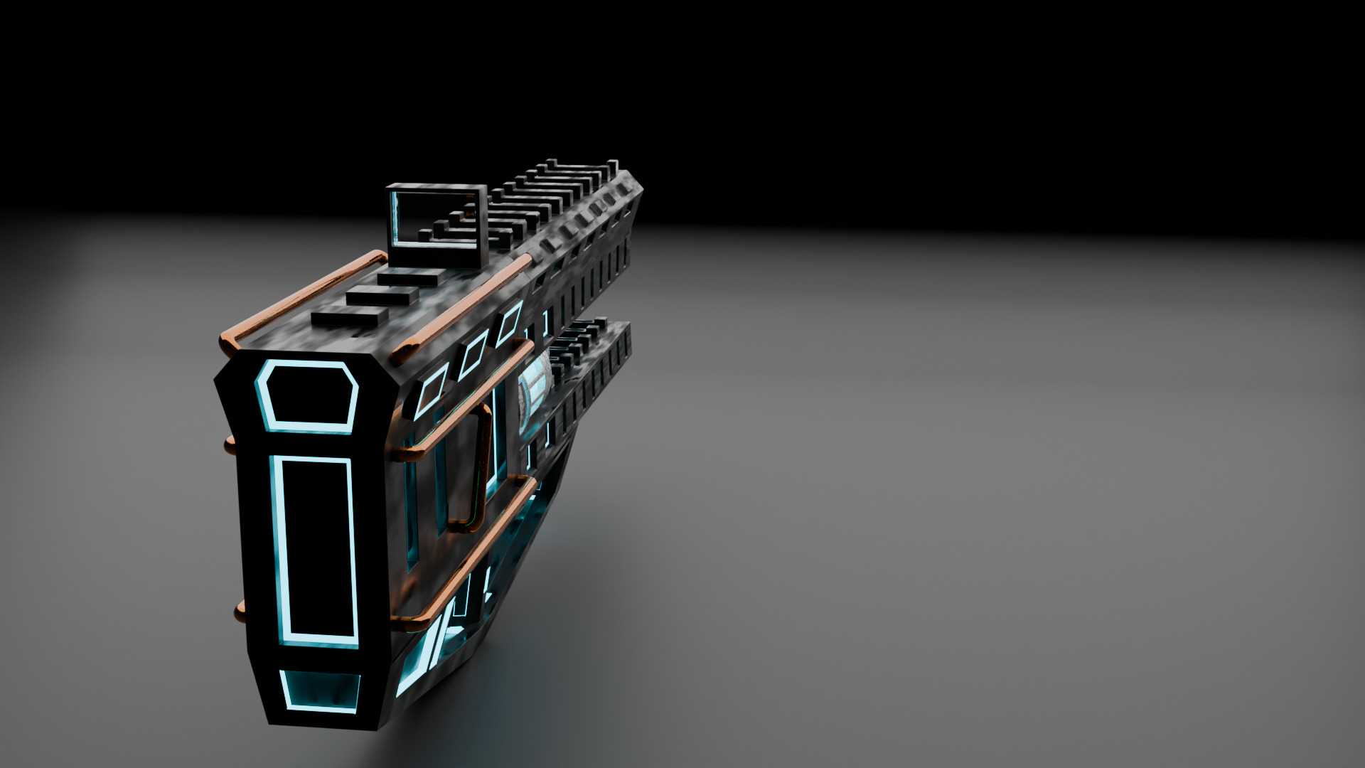 Sci Fi Rifle Low-poly 3D model_9