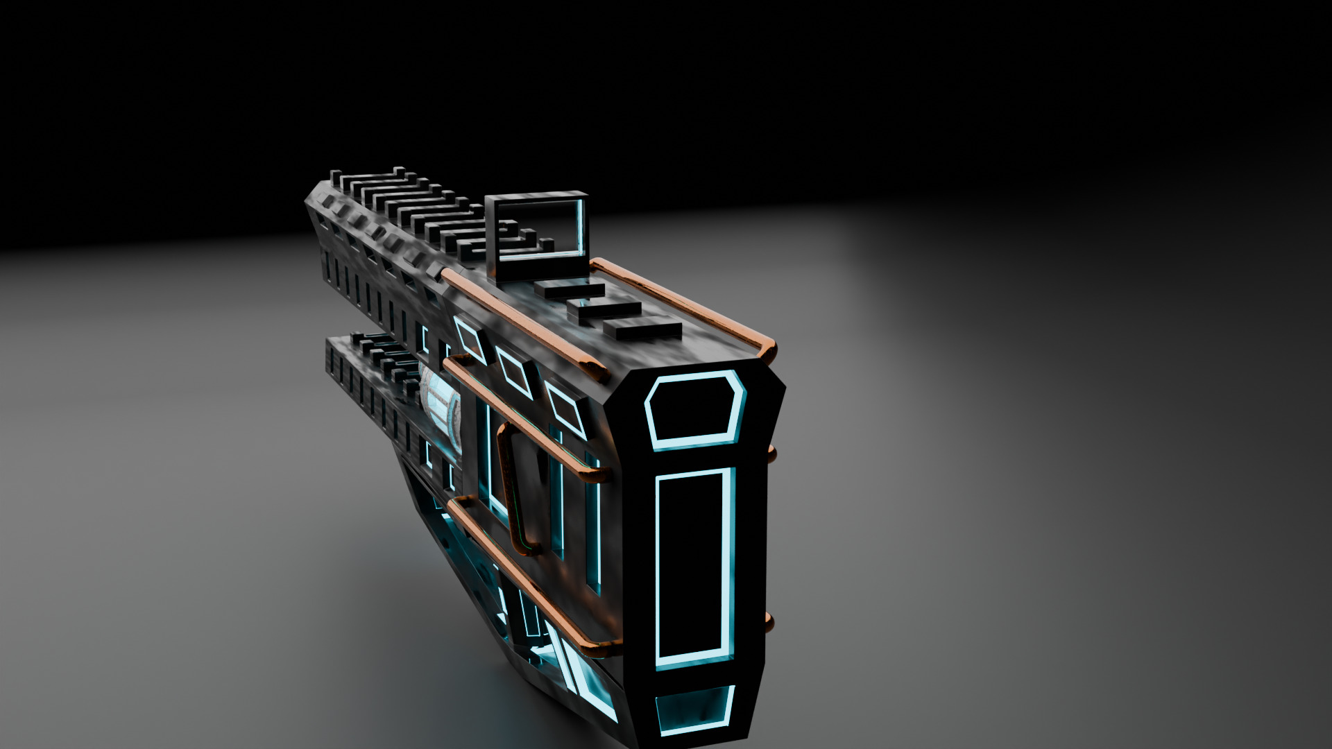 Sci Fi Rifle Low-poly 3D model_7