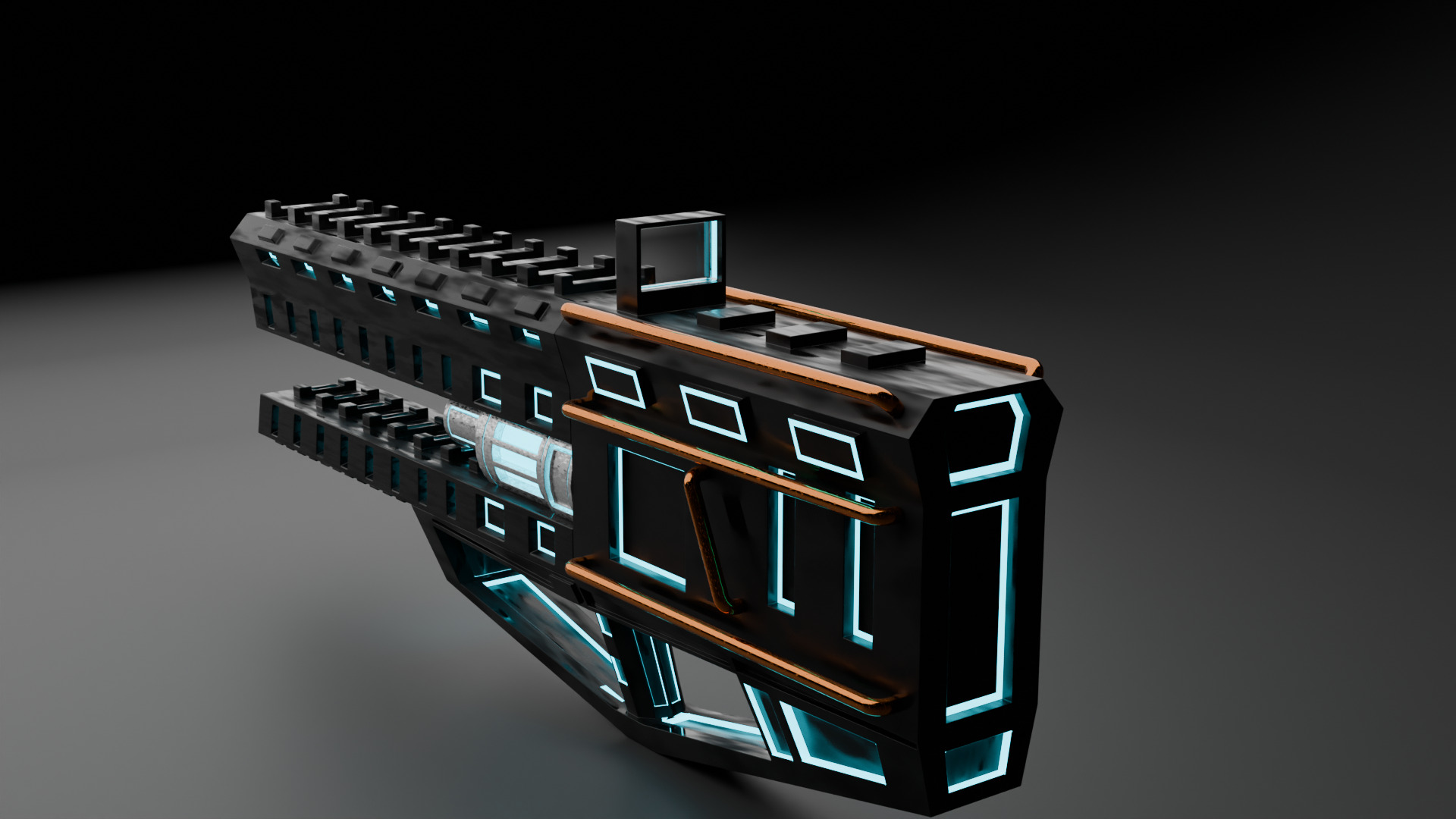 Sci Fi Rifle Low-poly 3D model_6