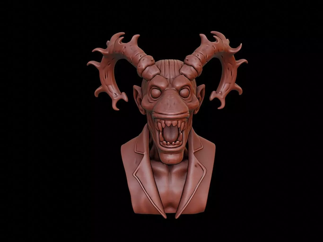 Jorogumo Beast Bust 3D print model_0