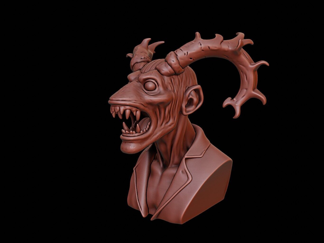 Jorogumo Beast Bust 3D print model_1