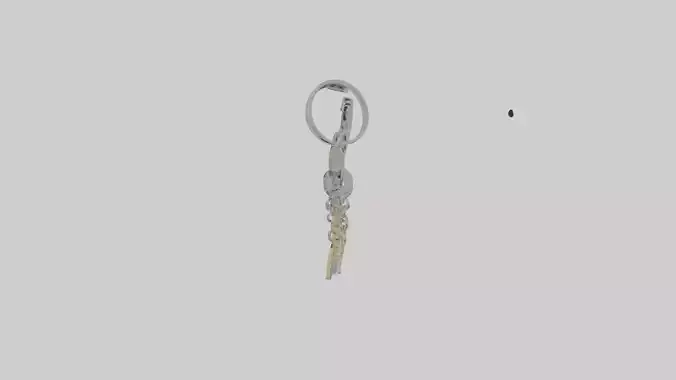 Key with charm keychain model