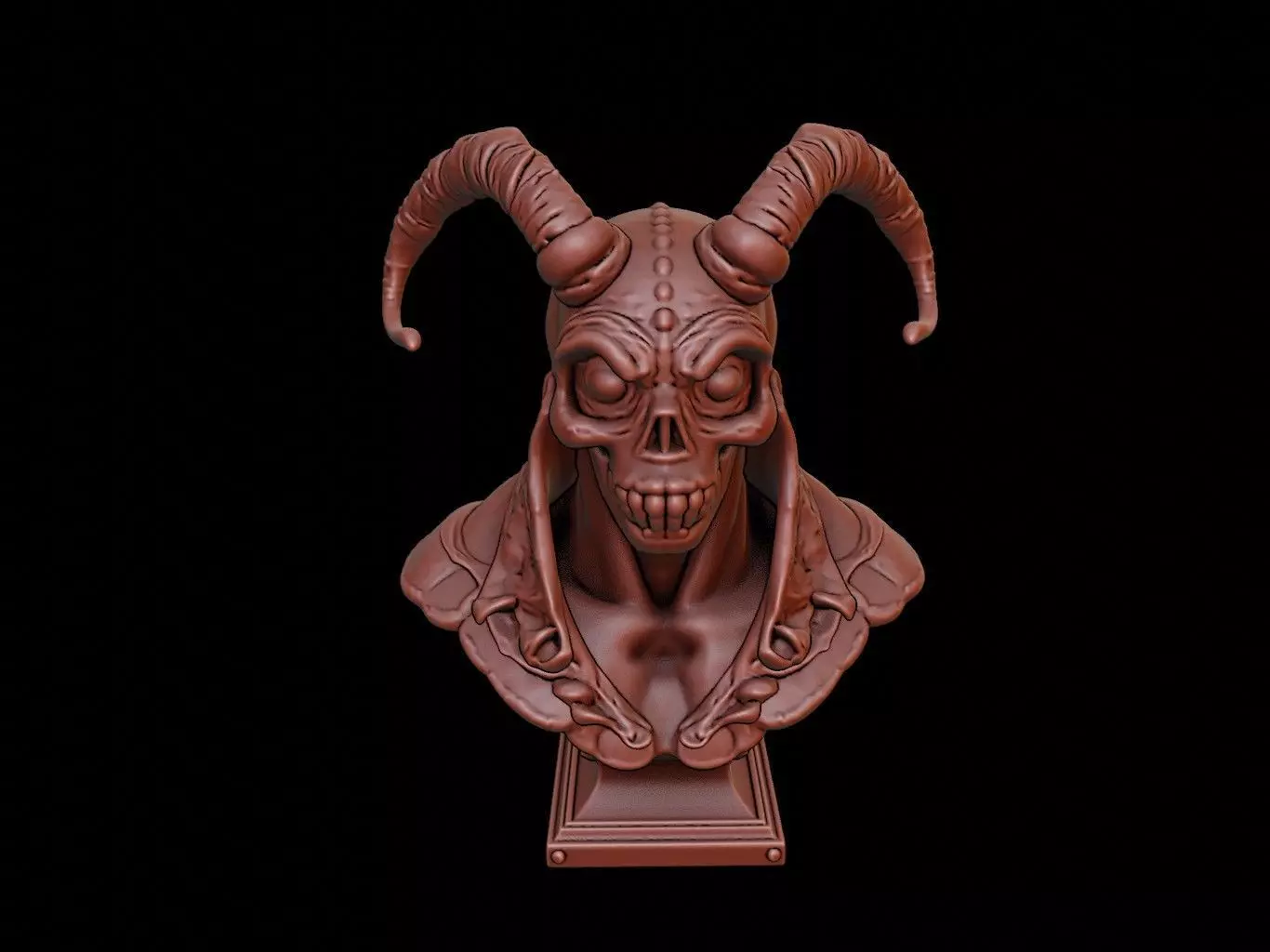 Jorogumo Beast Bust 3D print model_0