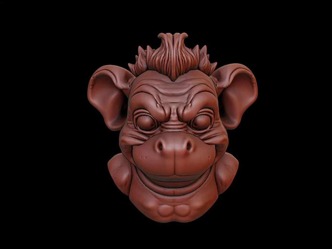 Kappa Beast Bust 3D print model_0