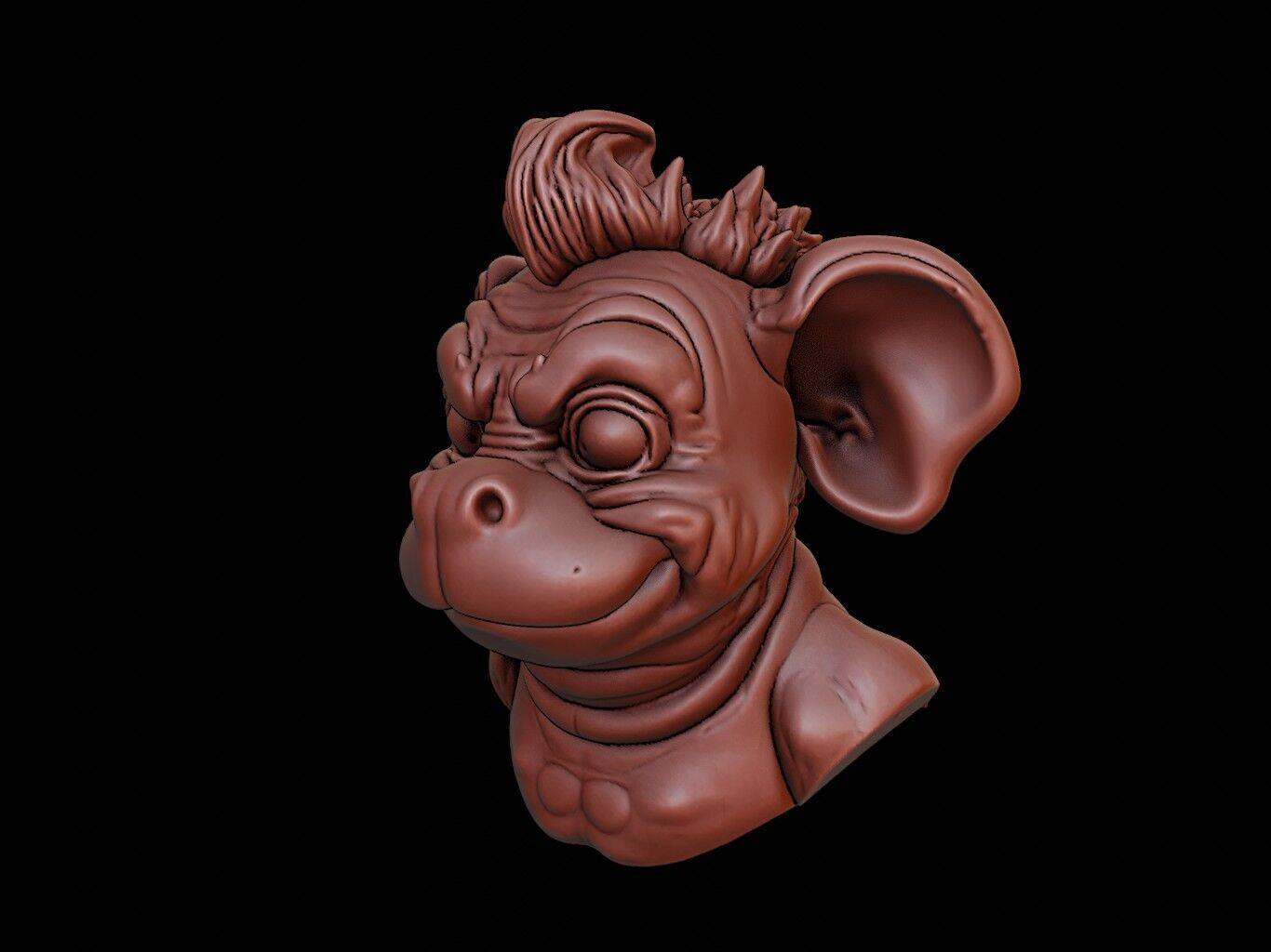 Kappa Beast Bust 3D print model_1