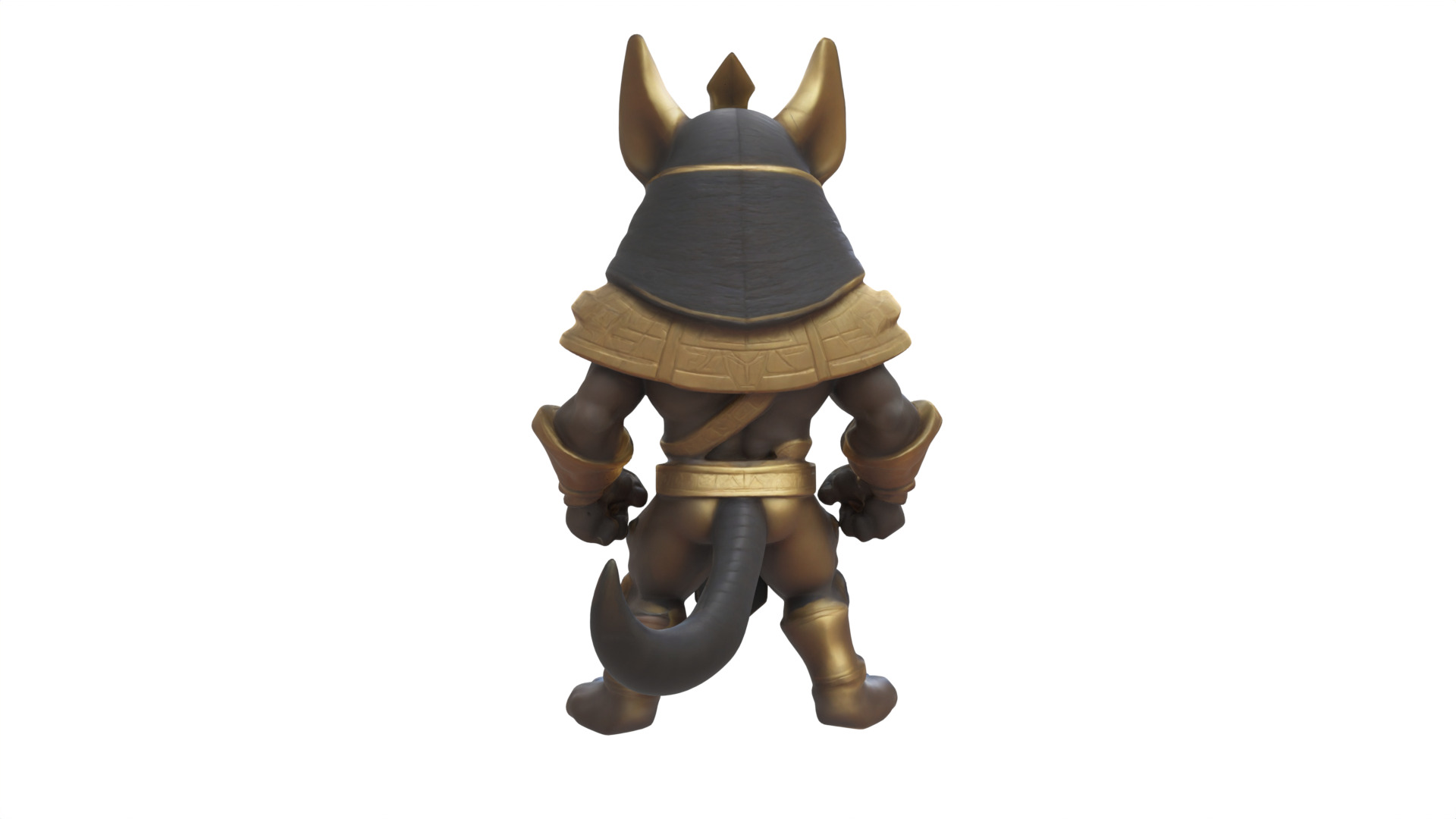 cartoon Pharaohs guard 3D print model_3