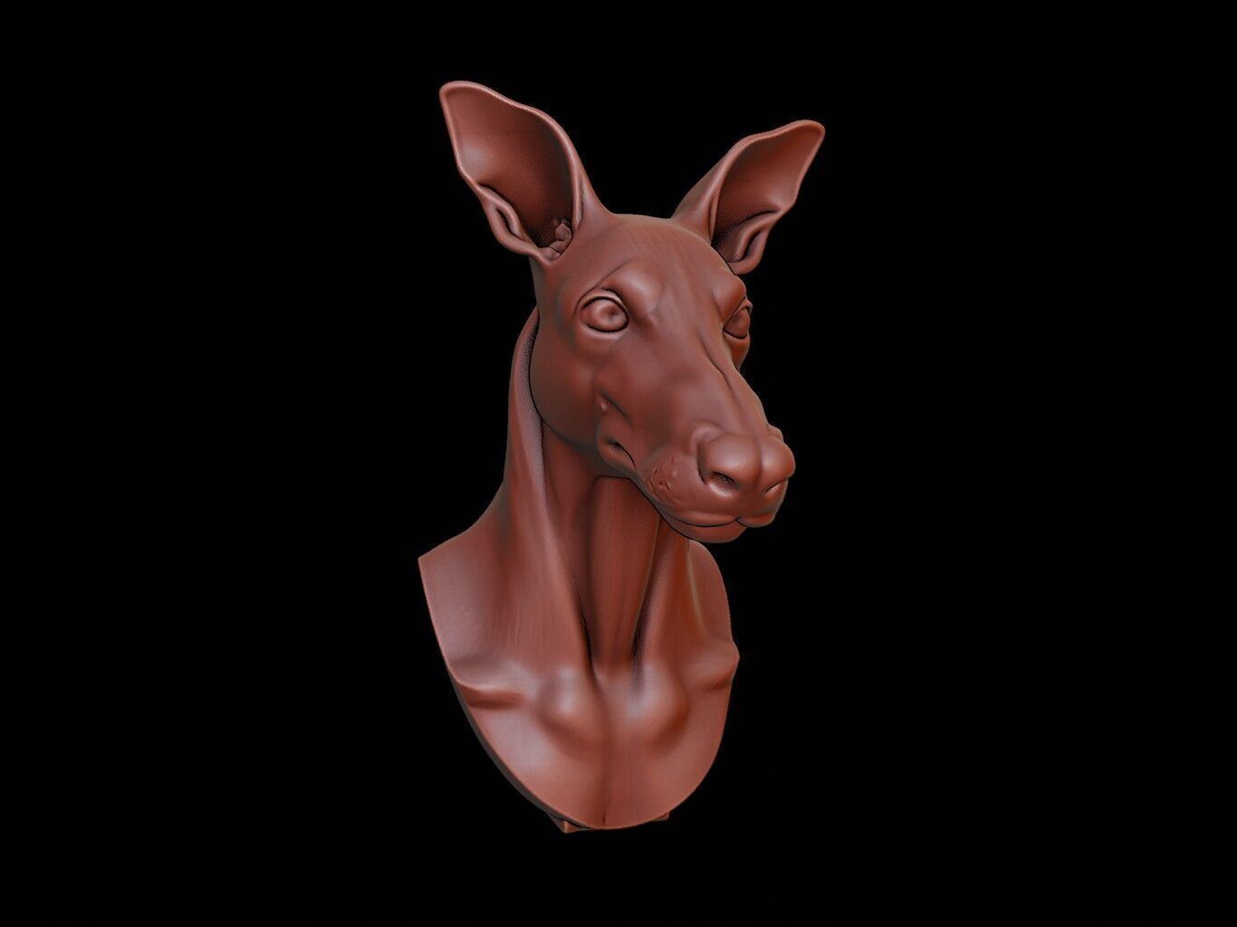 Kelpie Beast Bust 3D print model_2
