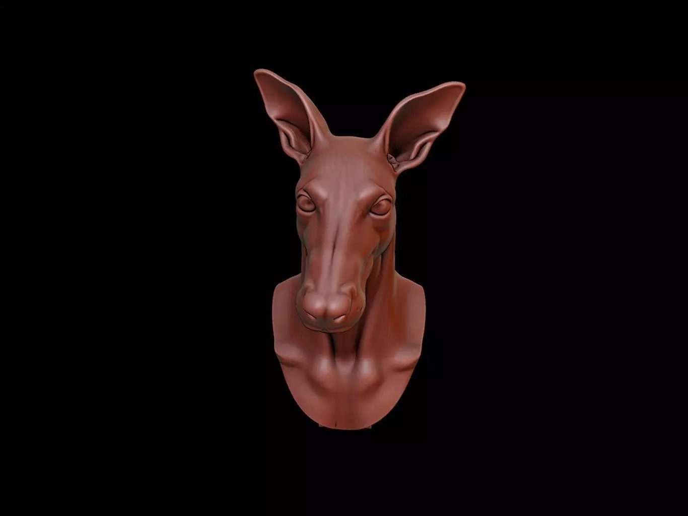 Kelpie Beast Bust 3D print model_0