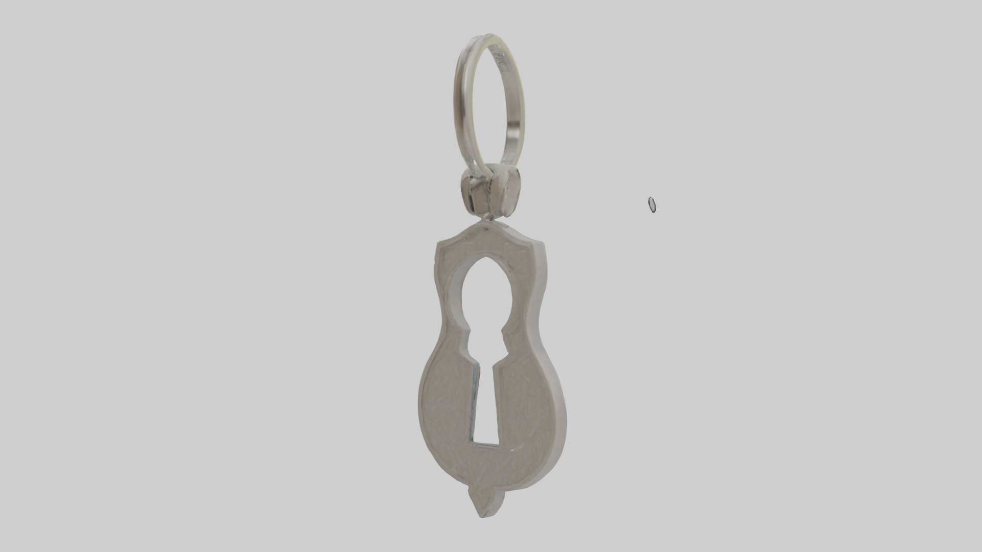 Keyhole keychain model Low-poly 3D model_2