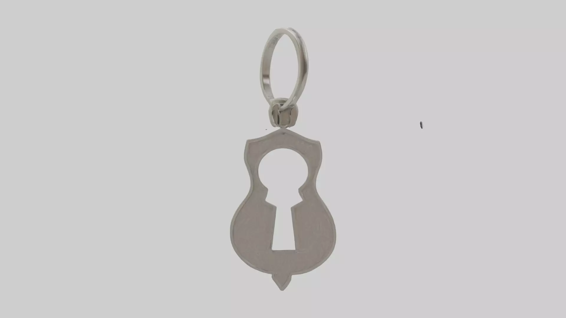 Keyhole keychain model Low-poly 3D model_0