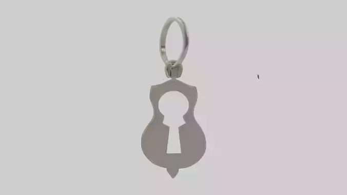 Keyhole keychain model Low-poly 3D model Keyhole keychain model Low-poly 3D model