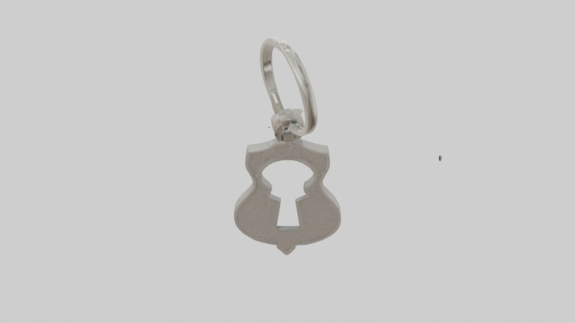 Keyhole keychain model Low-poly 3D model_15