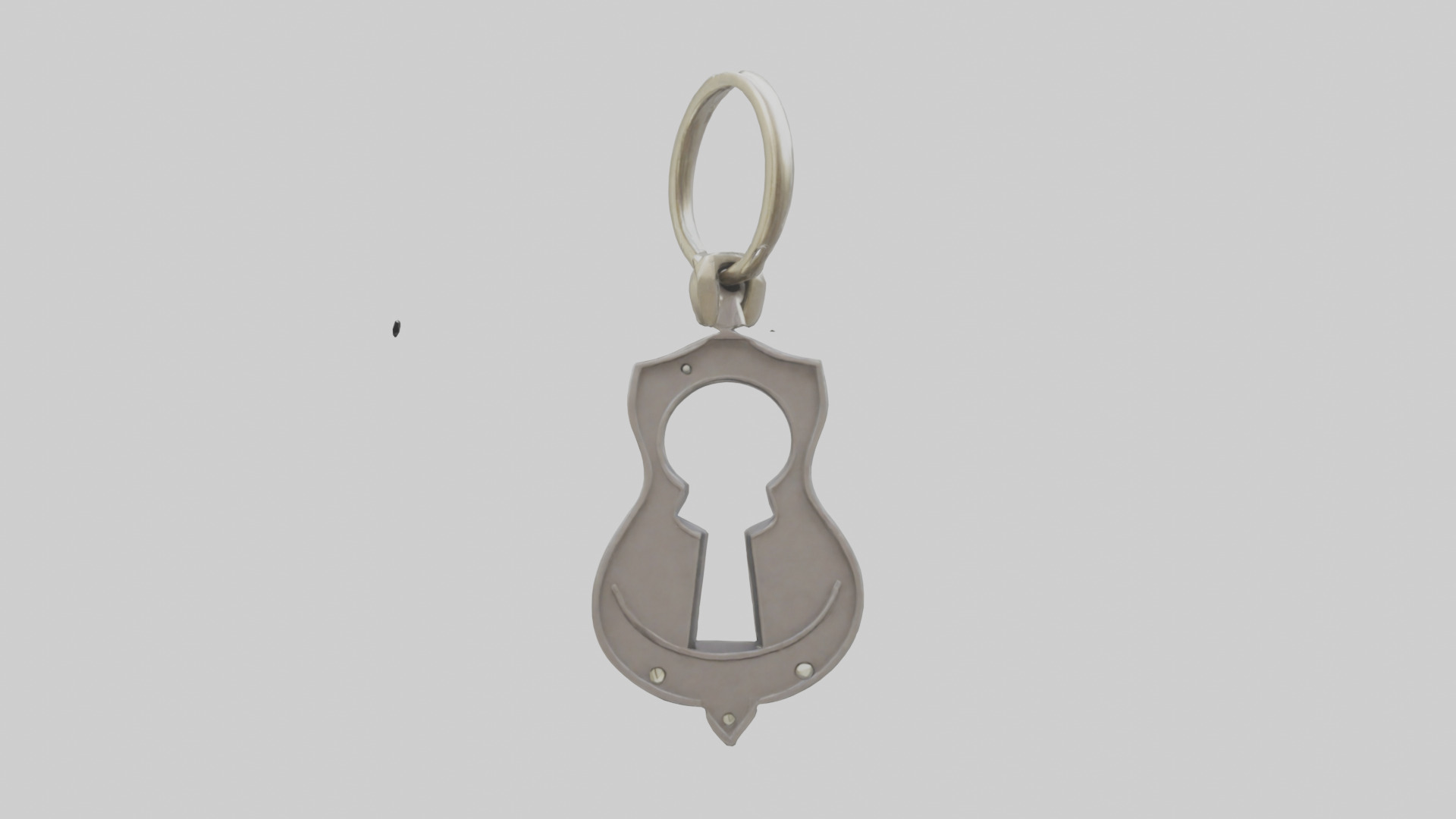 Keyhole keychain model Low-poly 3D model_9
