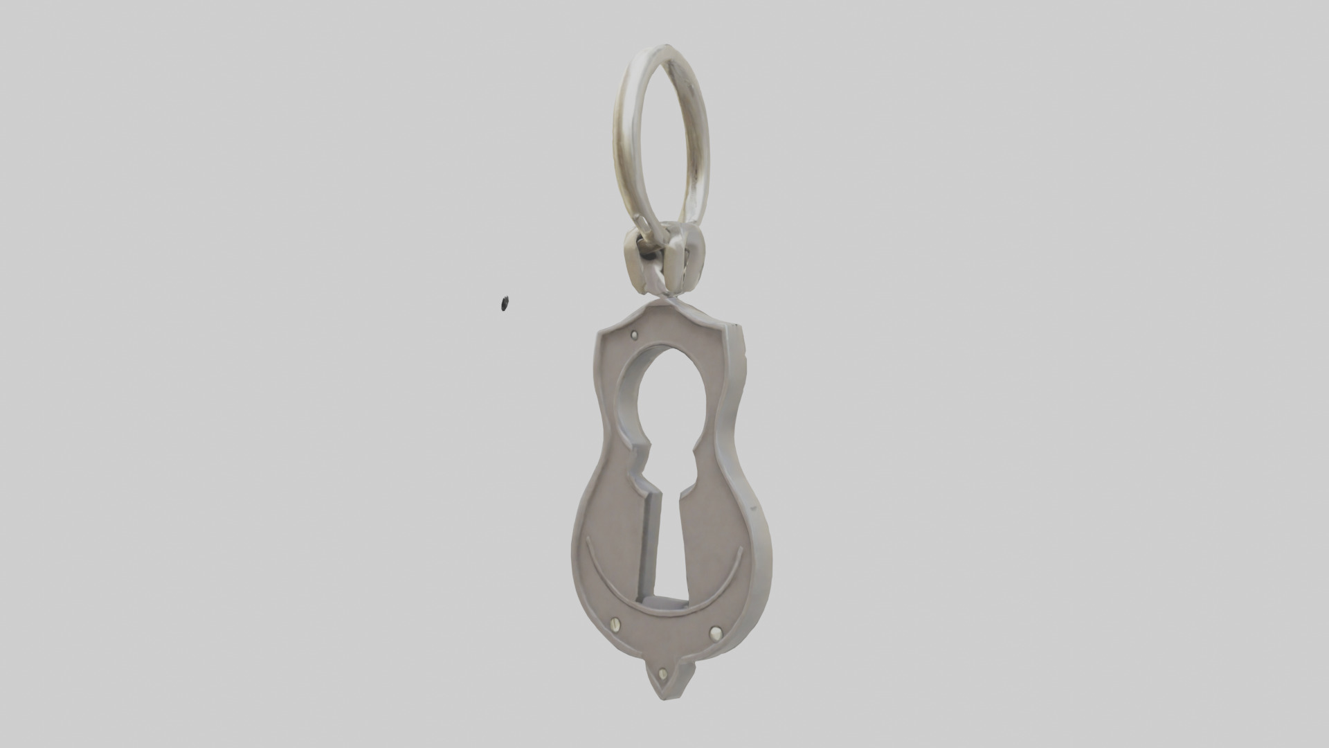 Keyhole keychain model Low-poly 3D model_8