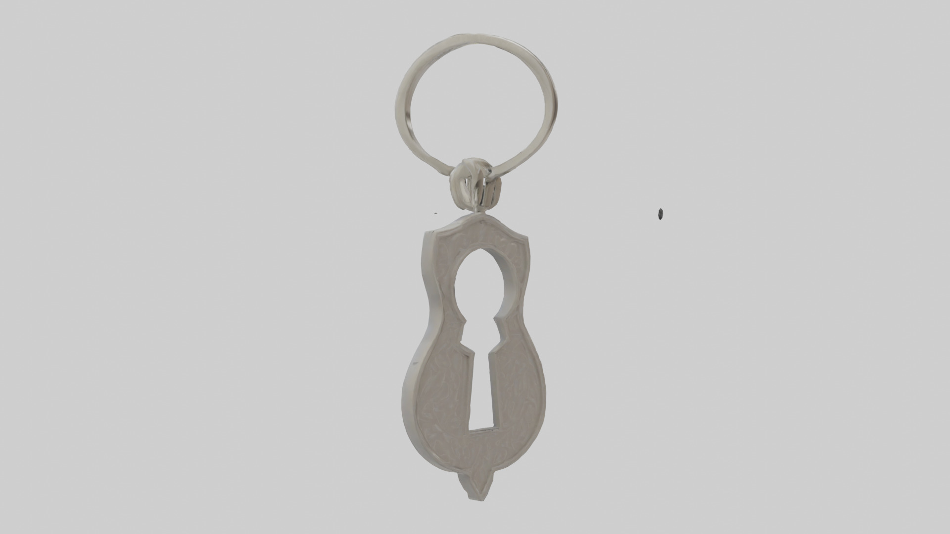 Keyhole keychain model Low-poly 3D model_1