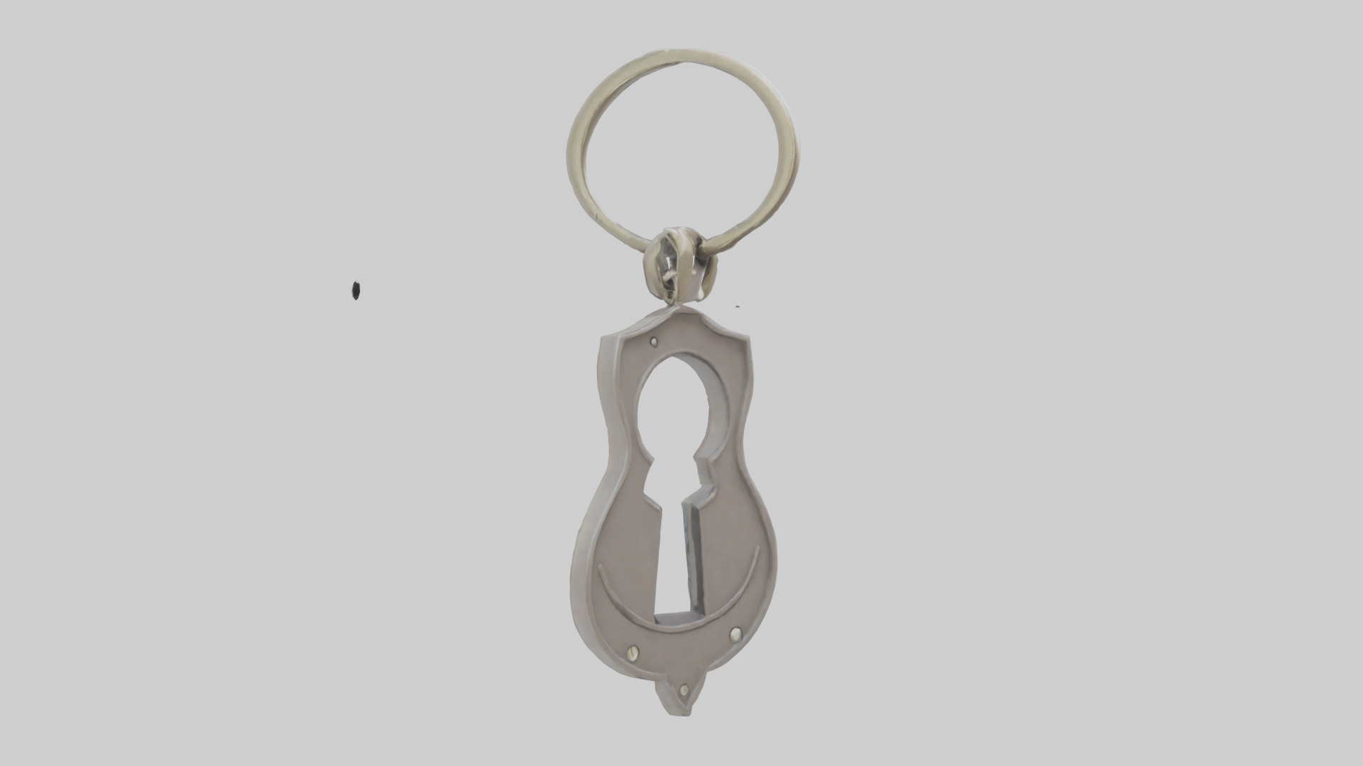 Keyhole keychain model Low-poly 3D model_7