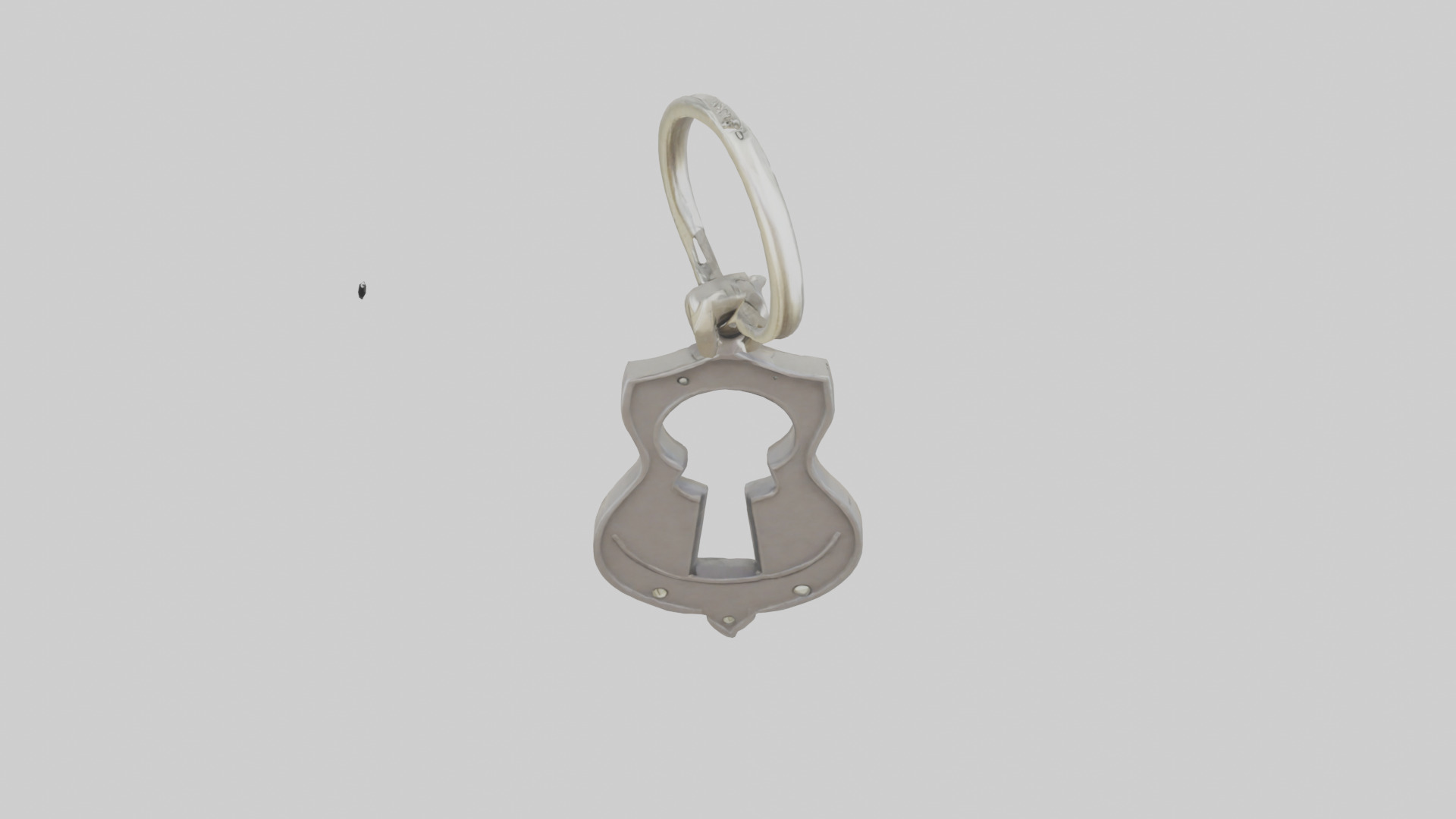 Keyhole keychain model Low-poly 3D model_16