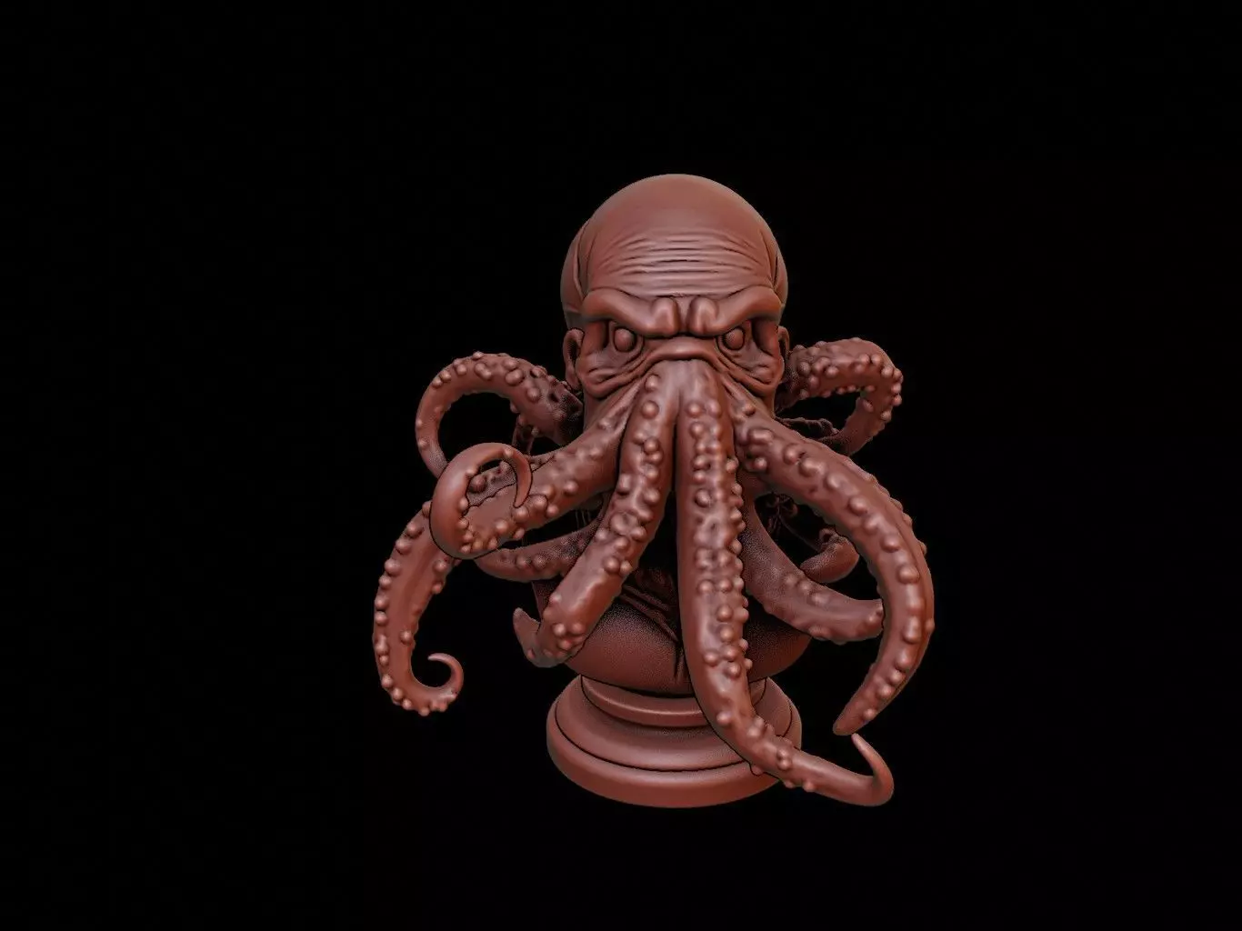 Kraken Beast Bust 3D print model