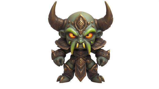 fantasy devil soldier 3D print model