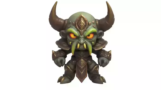 fantasy devil soldier 3D print model
